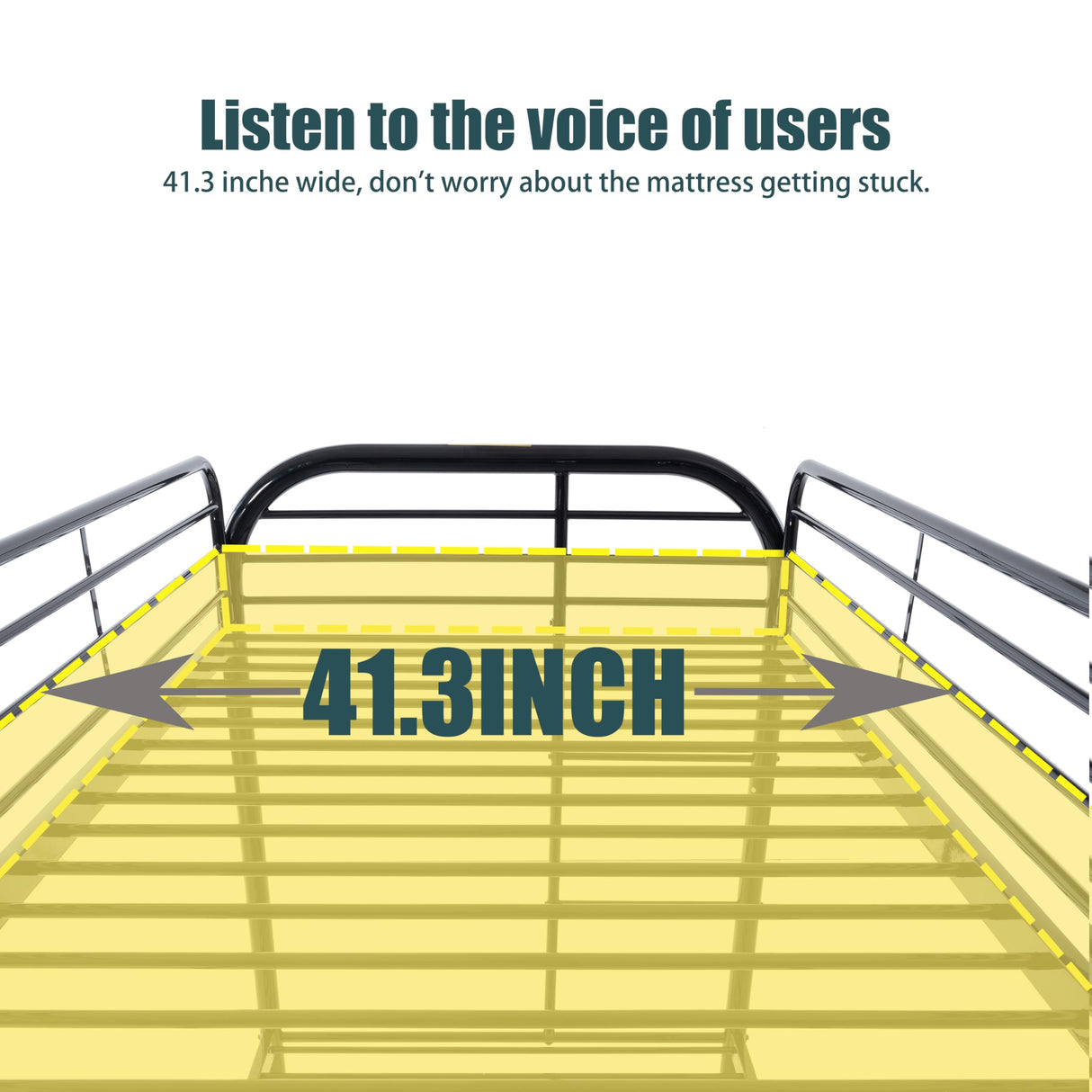 Flolinda Metal Bunk Bed Twin Over Twin, Heavy Duty Bunk Beds with 2 Ladders and 11.8" Full-Length Guardrail, Space-Saving Bunk Bed with Storage, No Box Spring Needed, Easy Assemble, Black Flolinda