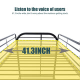 Flolinda Metal Bunk Bed Twin Over Twin, Heavy Duty Bunk Beds with 2 Ladders and 11.8" Full-Length Guardrail, Space-Saving Bunk Bed with Storage, No Box Spring Needed, Easy Assemble, Black Flolinda