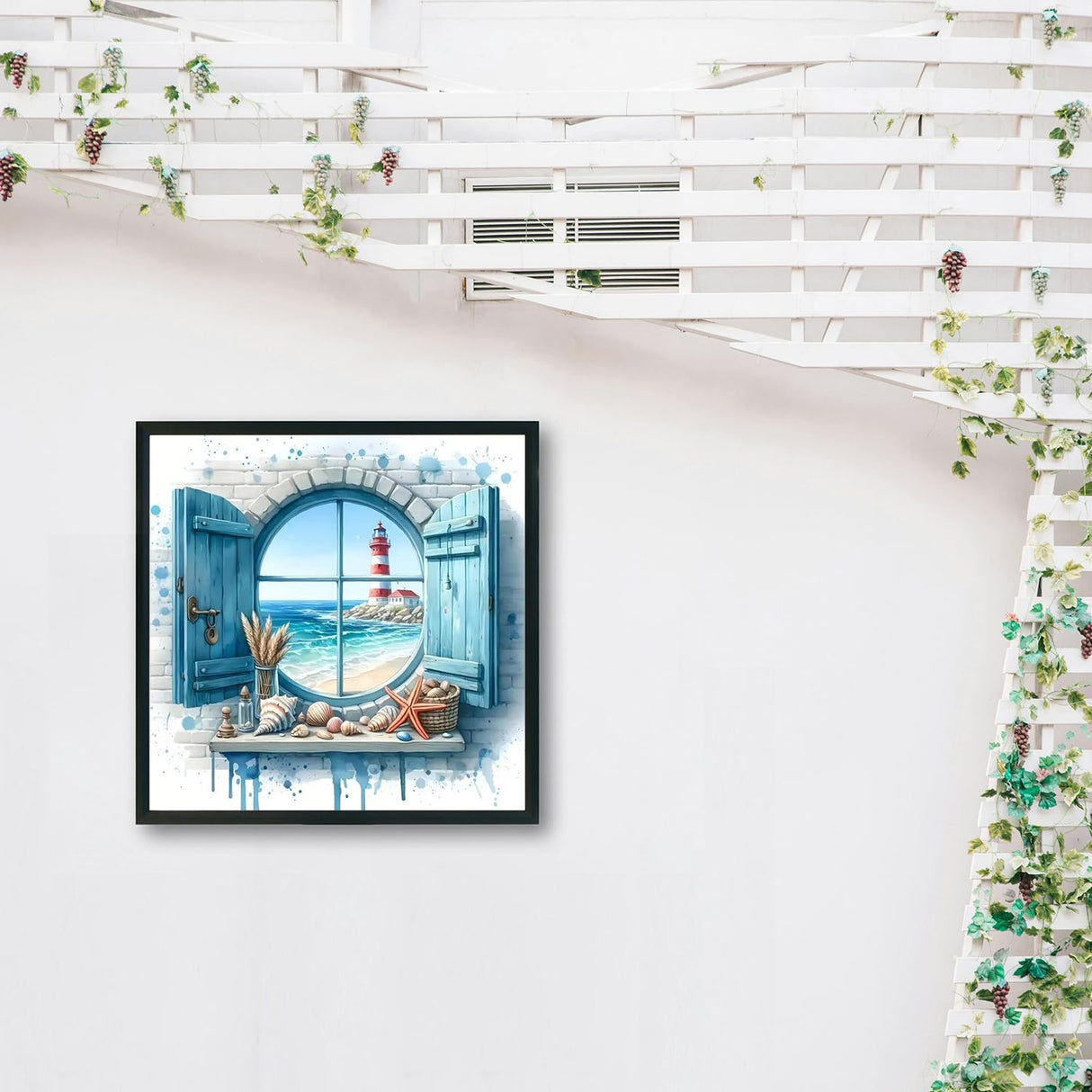 MBNTJHT Lighthouse Paint by Numbers Kit for Adults,DIY Lighthouse Landscape Acrylic Paint by Number Kits for Adult Beginners,Sea Scenery Oil Painting Kits for Home Wall Decor 16X16 Inch. MBNTJHT