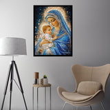 CHWGLFGG 5D Diamond Art Kits for Adults Beginners, Virgin Mary Diamond Painting Kits, DIY Full Round Drill Paint by Diamonds Dot Gem Art for Adults, Home Wall Decor 12x 16 Inch CHWGLFGG