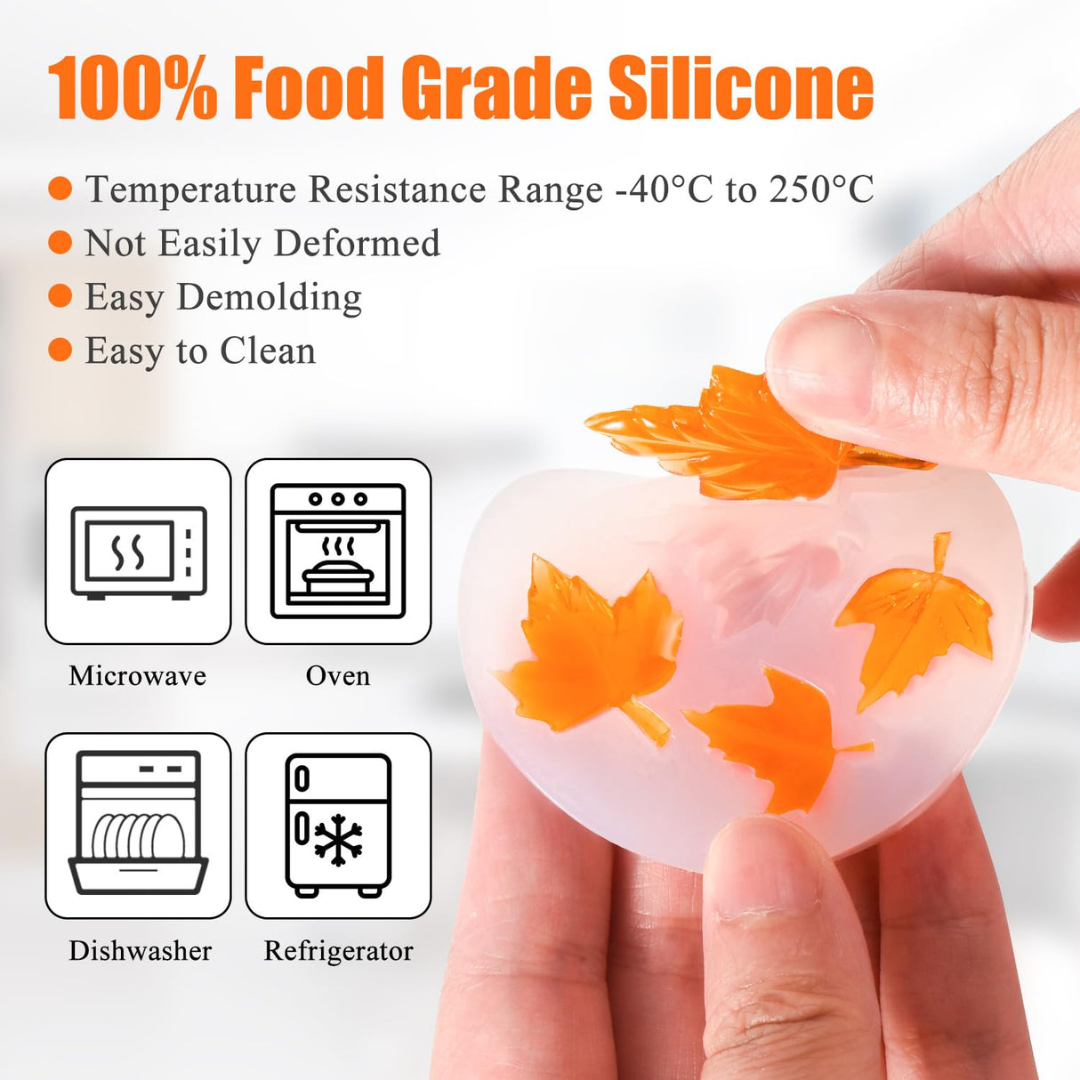 7 Pcs Pumpkin Candle Molds - Halloween & Thanksgiving Silicone Molds for DIY Craft Making Decoration Supplies KVCSYAW