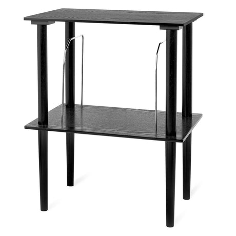 Victrola Wooden Stand for Wooden Music Centers with Record Holder Shelf, Black Victrola