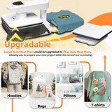 AKEYDIY 15x15 Heat Press, Dual Auto Heat Press Machine for T-Shirts, 360° Swing Away Heat Press with Auto Press Release for Sublimation Pillows, Canvas Bags, Puzzles, Coasters (15x15 White) AKEYDIY