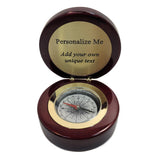 Engravable Executive Navigator Desk Compass in Luxurious Lacquered Piano Finish Case | Personalized Compass Gift Engraved with a Custom Message or Select from Pre-Engraved Plaques (Design My Own) Stanley London
