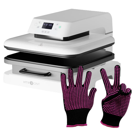 HTVRONT Auto Heat Press Machine and Heat Resistant Gloves