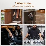 ONNAIS Wall Mount Pistol Safe - Biometric Gun Safe for Handgun with Fast One-Handed Access, Sturdy Mounted Trigger Lock Gun Rack for Wall, Nightstand, Bedside, or Desk, Concealed Firearm Storage ONNAIS