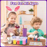 12pcs Glow in Dark Rock Painting Kit for Kids 6-12, Pouring Rocks Painting Arts and Craft Set , Rock Painting Toy, Arts & Crafts Supplies Christmas Birthday Gift for Girls and Boys 6 7 8 9 Year Old EggSun