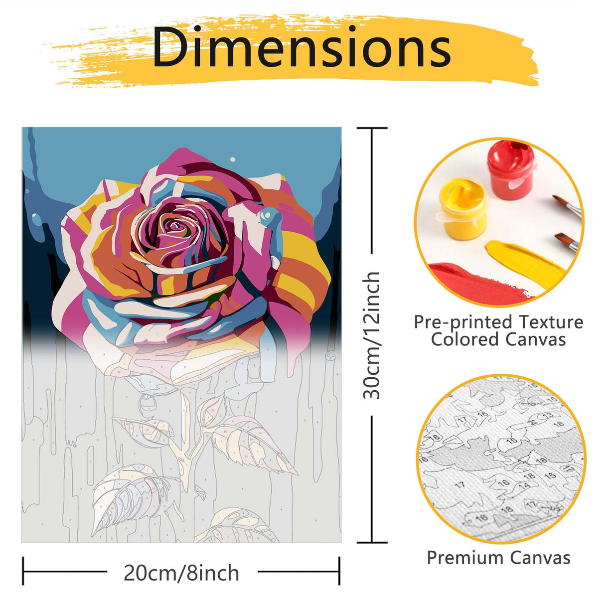 Kaliosy Framed Paint by Numbers Kits for Adults Basketball, Oil Painting Ball Pre Drawn Canvas Drawing Paintwork with Paintbrushes Acrylic Beginner Wall Home Decoration 8x12 inch Kaliosy