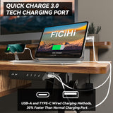 FICIHI Adjustable Height Standing Desk with 4 Drawers & Wheels,55 x 30 inches Electric Sit Stand Desk for Home Office,3 Memory Presets,Monitor Stand Riser,USB A/C Charging Port FICIHI