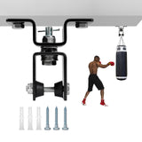 Rotating Punching Bag Hanger with 360degree Swivel Hook Heavy Duty Ceiling Wall Mount for Boxing MMA, Fitness Training Secure Adjustable Steel Bracket Speed Bag Aerial Yoga Swing Gymnastic Rings JARGUUO