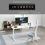 VIVO Electric 60 x 24 inch Standing Desk Workstation, Memory Controller Height Adjustment, 1B Series, One-Piece White Top, White Frame, DESK-KIT-1W6W VIVO