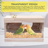 KHEARPSL Parakeet Nesting Box Transparent Bird Budgie Breeding Box Bird Nest Cage House for Lovebirds Cockatiels Parrots Budgie Finch Canary (Medium) KHEARPSL