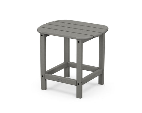 POLYWOOD SBT18GY South Beach 18" Outdoor Side Table, Slate Grey Polywood