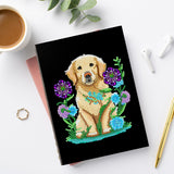 MaiYiYi 2 PCS Dog Notebook Diamond Painting Kit Cute Dog Diary Book Diamond Art Pet Dog Notepad Diamond Painting by Numbers for Study Home Office Art Drawing (20X14 CM) MaiYiYi