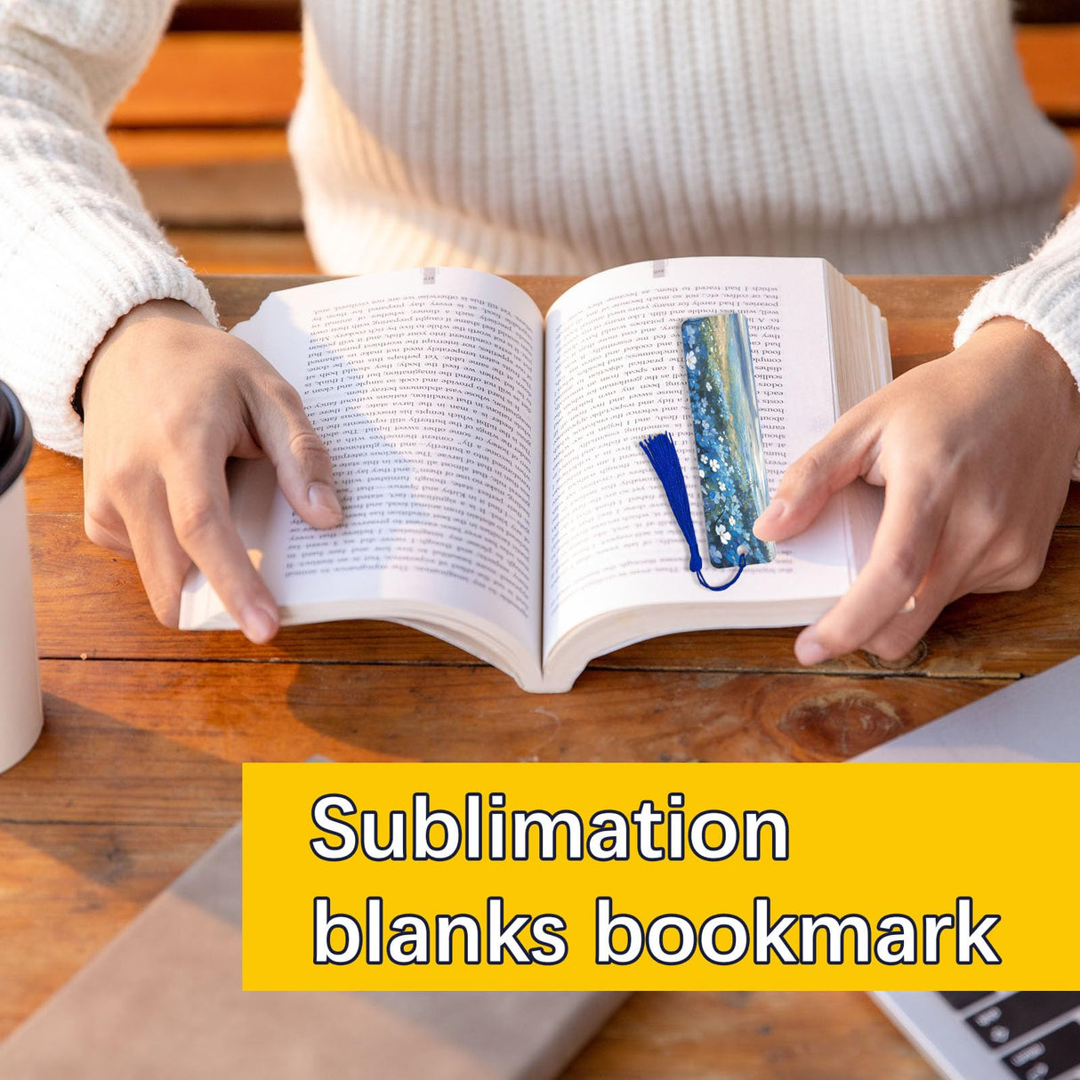 45 Pcs Sublimation Bookmarks，5.9"X1.5" X0.65mm Sublimation Bookmark Blank Aluminum Metal Bookmarks Bulk DIY Bookmarks with Hole and Colorful Tassels for Crafts Reading School Office Supplies LIZOIDZSM