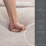 asunflower Loveseat Sofa with Storage Seat, Modular Sectional Sofa with Ottoman Small Couch for Small Spaces Convertible L Shaped 2 Seater Love Seats Couch for Bedroom, Home Office, Grey asunflower