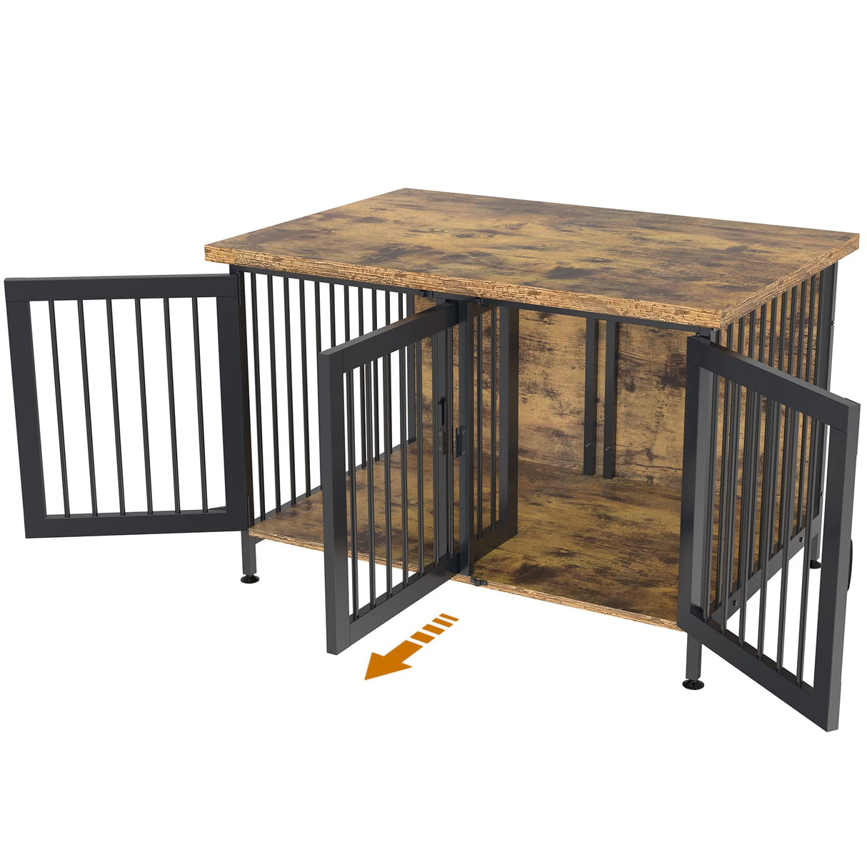 GDLF Double Dog Crate with Divider for 2 Small Dogs or 1 Dog, Furniture Style Kennel Indoor Cage with Removable Panel (Int.dims:36.2”Wx24.5”Dx21”H) GDLF