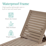 Best Choice Products Outdoor Lounge Chair, Resin Patio Chaise Lounger for Poolside, Backyard, Porch w/Seat Cushion, Adjustable Backrest, 5 Positions, 330lb Capacity - Brown/Ivory Best Choice Products