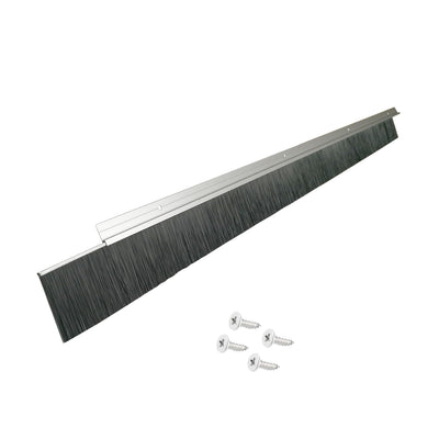 Retsun 9 Sets 2.5 x 39.37 (100CM) Inches Door Brush Sweeps Seal Garage Door Seals Garage Roll Up Door Brush Sweep Durable Easy Mounting for Exterior Doors (9 Sets, 2.5 Inches)