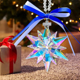 2025 Annual Christmas Ornaments Crystal Snowflake Star, Sparkly Crystal Ornaments for Christmas Tree, Beautiful Christmas Ornaments for Women Girls JUNQIU US