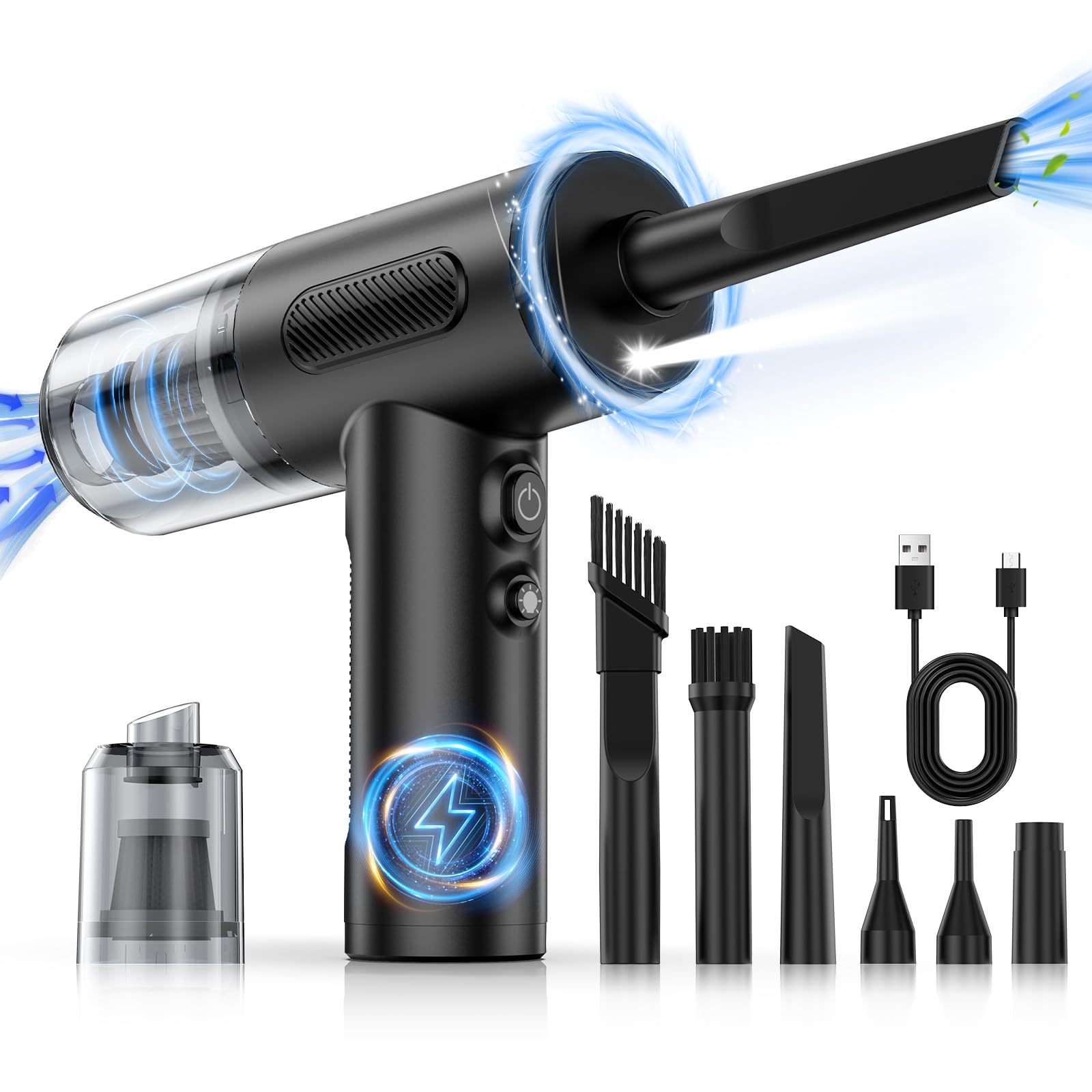 KOPIDOE Compressed Air Duster and Handheld Car Vacuum