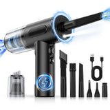 KOPIDOE Compressed Air Duster, 100000RPM Handheld Car Vacuum/Air Blower& Pump, 3 Gear Adjustable Electric Air Duster/Car Vacuum Cleaner, Keyboard KOPIDOE