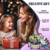 8 Pcs Famous buildings Diamond Art Painting Coasters Kits,Landscape Coaster with Holder for Adults, Non-Slip DIY Dot Paint Craft Kits,5D Full Drill DIY Diamond Dot Gem Art Kit Home Decor Arts Craft NEGEKFKX