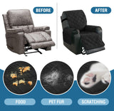 SMILEGIF 100% Waterproof Power Lift Recliner Cover with Side Pocket Electric Lift Recliner Slipcovers Fitted Standard Large Power Lift Recliner Non Slip Recliner Slipcovers for Elderly (Black) SMILEGIF