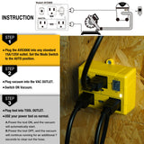 SENCTRL Automatic Vacuum Switch for Power Tools to Turn Dust Collector On and Off Automatically, Auto Switch for Woodworking Table Saw, Delay Shut Off Shop Vac, Safety Overload Circuit Breaker senctrl