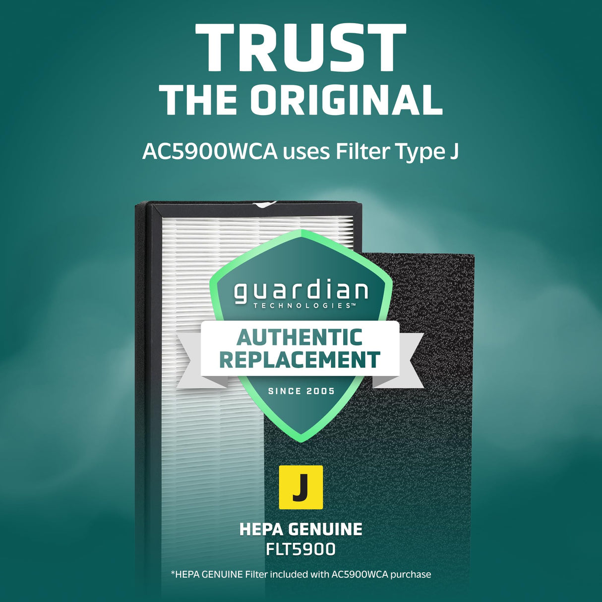 GermGuardian HEPA Air Purifier for Home, Large Rooms up to 1760 Sq. Ft. with HEPA Air Filter & UV-C Light, Zero Ozone Verified, AC5900WCA, White GermGuardian