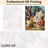 Jesus Paint by Number, Jesus Tells Stories Paint by Numbers, Adult Paint by Number Kits on Canvas Color by Number Painting by Numbers, DIY Oil Number Painting Canvas Arts for Adults, 16 x20 Inch TUMOVO