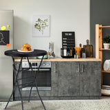 Byliable Cocktail Table 28in Folding Round High Top Indoor Outdoor with Removable Legs, Tall Bistro Foldable Bar Height Table for Parties, Patio, Backyard, Dining Room, Events, Black- 2PCS Byliable