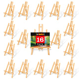 idoobi 16 Pack 11.8" Wooden Easel, Easel Stand for Painting, Tabletop Easel for Artist/Students/Beginners, Portable Canvas Photo Picture Sign Holder idoobi