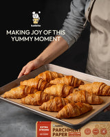 Katbite Unbleached Parchment Paper for Baking, 15 in x 210 ft, 260 Sq.Ft, Heavy Duty Baking Paper with Slide Cutter, Non-stick Brown Parchment Paper Roll for Cooking, Air Fryer, Steaming, Baking Bread katbite