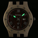BEWELL W109A Natural Wood Watches for Men Quartz Date Lumious Pointers (Maple and Red Sandalwood) BEWELL
