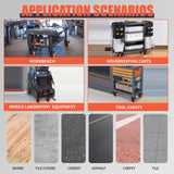 6 Inch Caster Wheels, Heavy Duty Casters- Galvanized Bracket Polyurethane Caster Wheels, with up to 1200 LB Capacity Per Wheel, Use for Handling, Industrial Trolleys (2 Swivel) ZDNEY