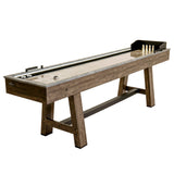 American Legend Stonebridge 9’ LED Light Up Shuffleboard Table with Bowling American Legend