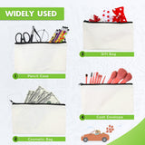 Sublimation Blank Bag Canvas Zipper Pouch Blank Makeup Bag Canvas Double-side Blank Pencil Case Bags for Painting DIY, 8.3 x 4.7 Inches(24 Pieces) Tenare