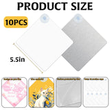 10Pcs Sublimation Blanks Metal Sign, Removable Sublimation Magnet Blanks Metal Sublimation Blanks Bulk with Suction Cup, Sublimation Ornament Blanks for Heat Transfer Home Window Wall Decoration HINGTAI