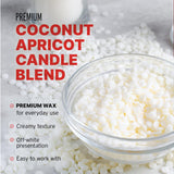 Blended Waxes, Inc. Coconut Apricot Wax for Candle Making, Nature-Sourced Single Pour Coconut Apricot Blend, Premium Scent-Absorbent Wax for Candle Making 10 lb Pastilles BW Blended Waxes, Inc.