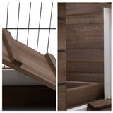 PawHut Wooden Rabbit Hutch Elevated Bunny Cage Indoor Small Animal Habitat with Enclosed Run with Wheels, Ramp, Removable Tray Ideal for Guinea Pigs, Brown PawHut