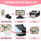 20 Pcs Christmas Sublimation Wine Glass Covers Sublimation Wine Glass Blanks Neoprene Wine Sleeve Blank Sleeve Mask for Glasses Sublimation Neoprene Insulator Cover for Drinks Sublimation Ornaments Romooa