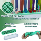 SGIBYN Silicone Crochet Hooks Holder, Crochet Hooks Organizer, Makeup Brushes Organizer, Silicone Pen Holder, Crochet Stuff Storage, Crochet Gifts SGIBYN
