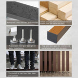 Wood Slats Room Divider Post - Floor to Ceiling Privacy Screen for Teahouse/Coffee Shop/Hotel/Study - Small Space Decor Divider Column Generic