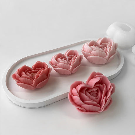 2 Pack Flower Mold 3D Flower Candle - Resin Casting Silicone Molds for Home Decor & Candle Making Wave Spiral Mold ESEENS