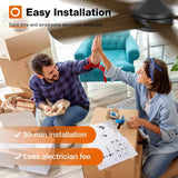 addlon Ceiling Fans with Lights, 42 inch Black Ceiling Fan with Light and Remote Control, Reversible, 3CCT, Dimmable, Noiseless, Small Ceiling Fan for Bedroom, Farmhouse, Indoor/Outdoor Use addlon