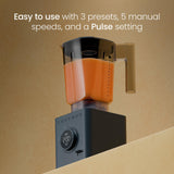 Chefman Obliterator 48 oz Countertop Blender for Smoothies, 1380W Motor to Crush Ice, Nuts, and Frozen Fruit with Stainless Steel Blade, Auto Blend Function, Includes Tamper and Scraper - Midnight Chefman