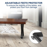 Likapop 16" Metal Bench, Desk and Coffee Table Legs, Heavy Duty Furniture Legs, Black End Table Legs, DIY Legs (H16" x W11.8", Set of 2) Likapop