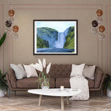 XTXGERL Waterfall Iceland Seljalandsfoss DIY Digital Oil Painting Set Acrylic Oil Painting Arts Craft Paint by Number Kits for Adult Beginner Wall Decor 16x20in XTXGERL