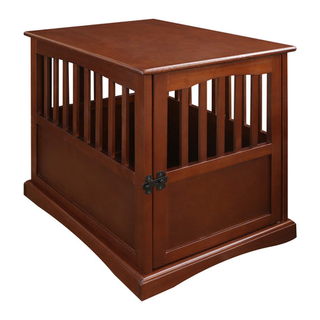Casual Home Wooden Pet Crate, End Table, Medium, New Walnut Casual Home